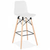 BARHOCKER Weiß 46x112x46cm - Beige/Schwarz, Holz/Kunststoff (46/112/46cm) - AlterEgo