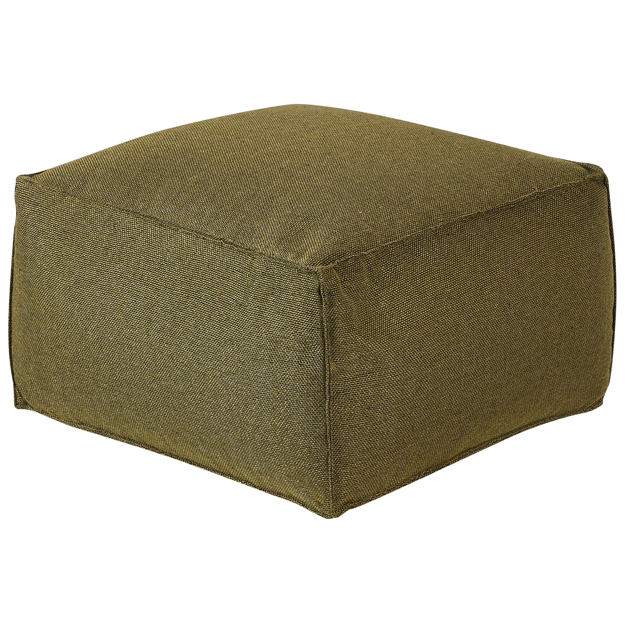 POUF Mukki 50/50/30 cm - Grün, Kunststoff/Textil (50/30/50cm) - Beliani
