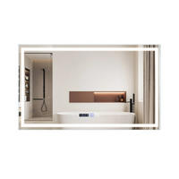 BADSPIEGEL Morvith 100/2.5/60 cm - Silberfarben, Glas/Metall (2.5/60/100cm) - ZMH