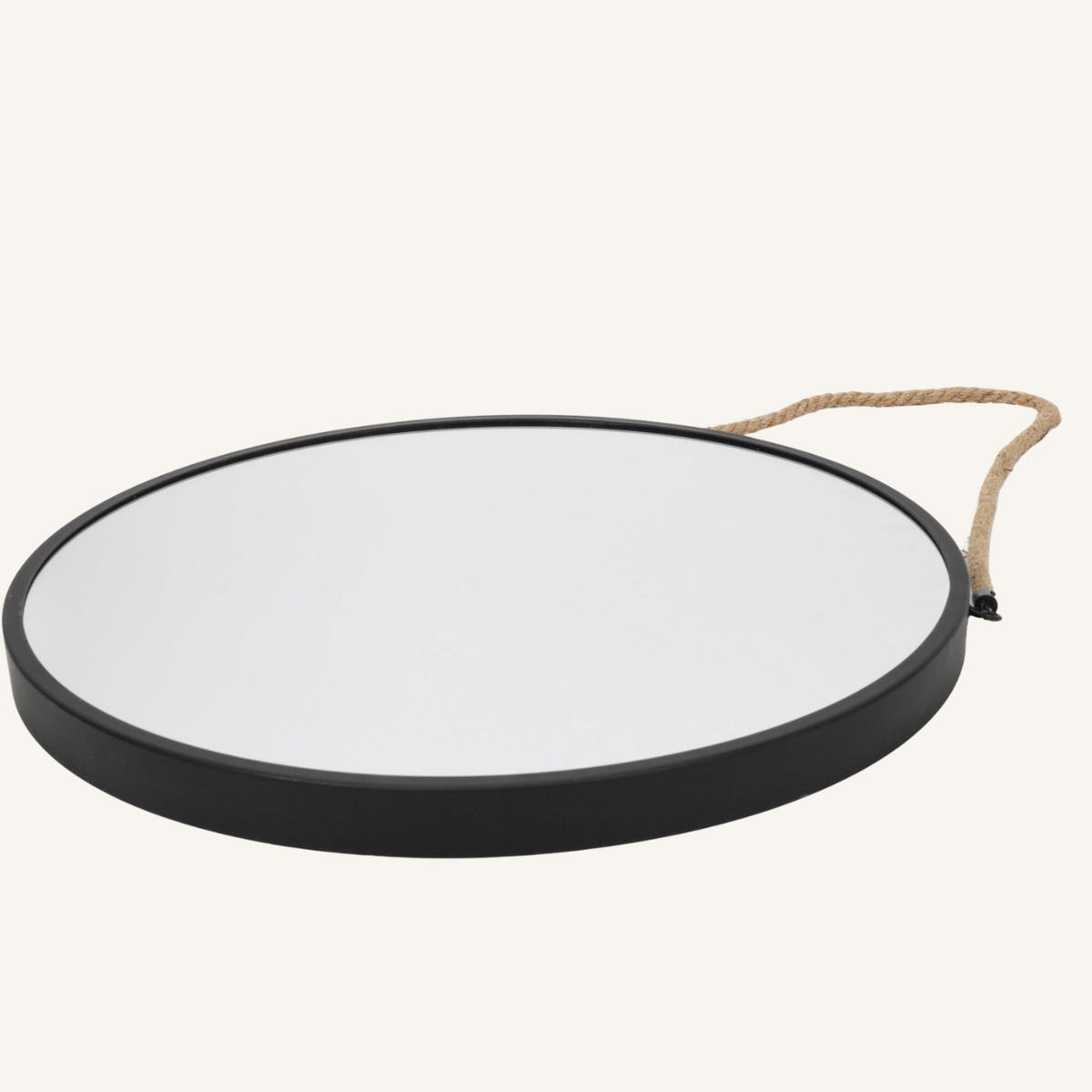 SPIEGEL rund Tindra Ø 50 cm - Schwarz, Metall (50/50/3.5cm) - STILOVO