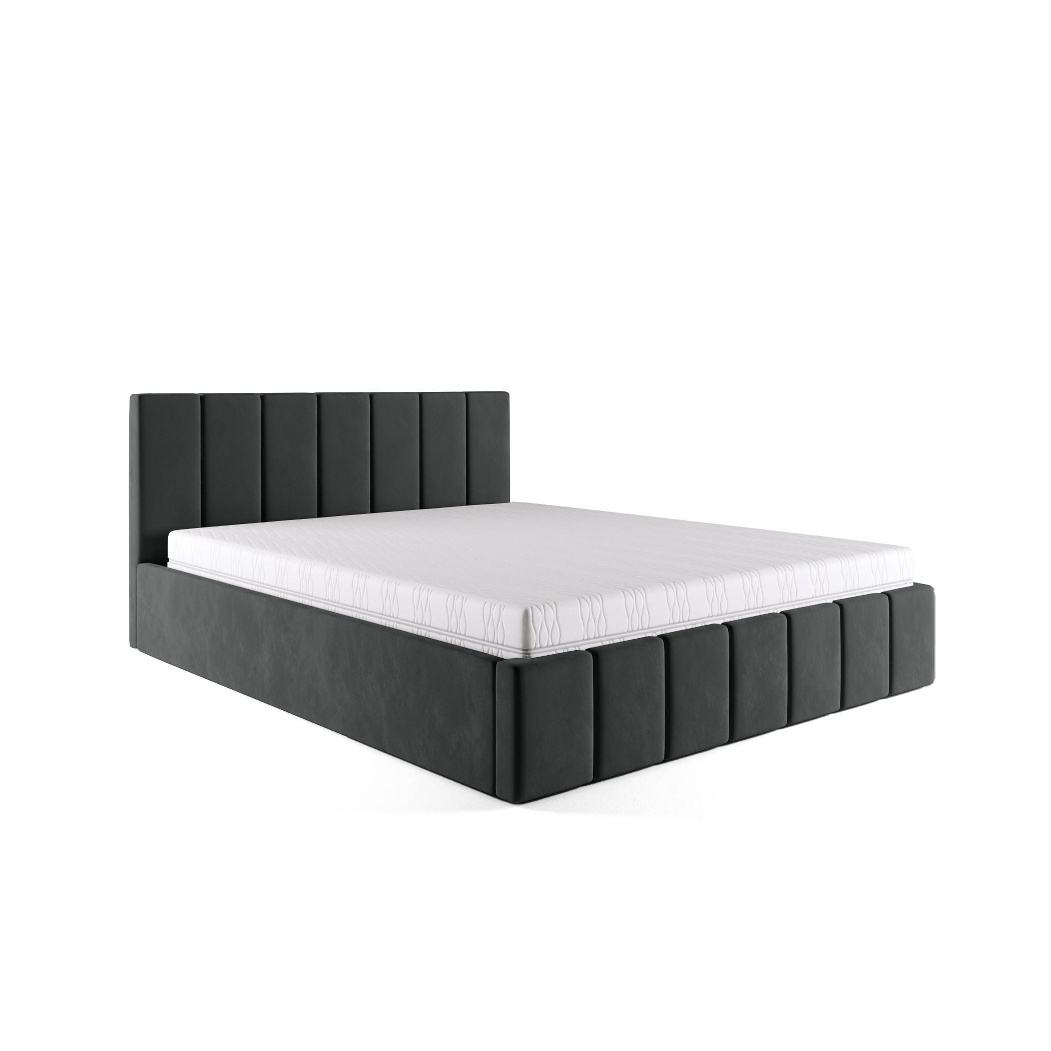 POLSTERBETT Doppelbett PESARO 140x200 cm, Schwarz - Schwarz, Textil (140/200cm) - Fedve