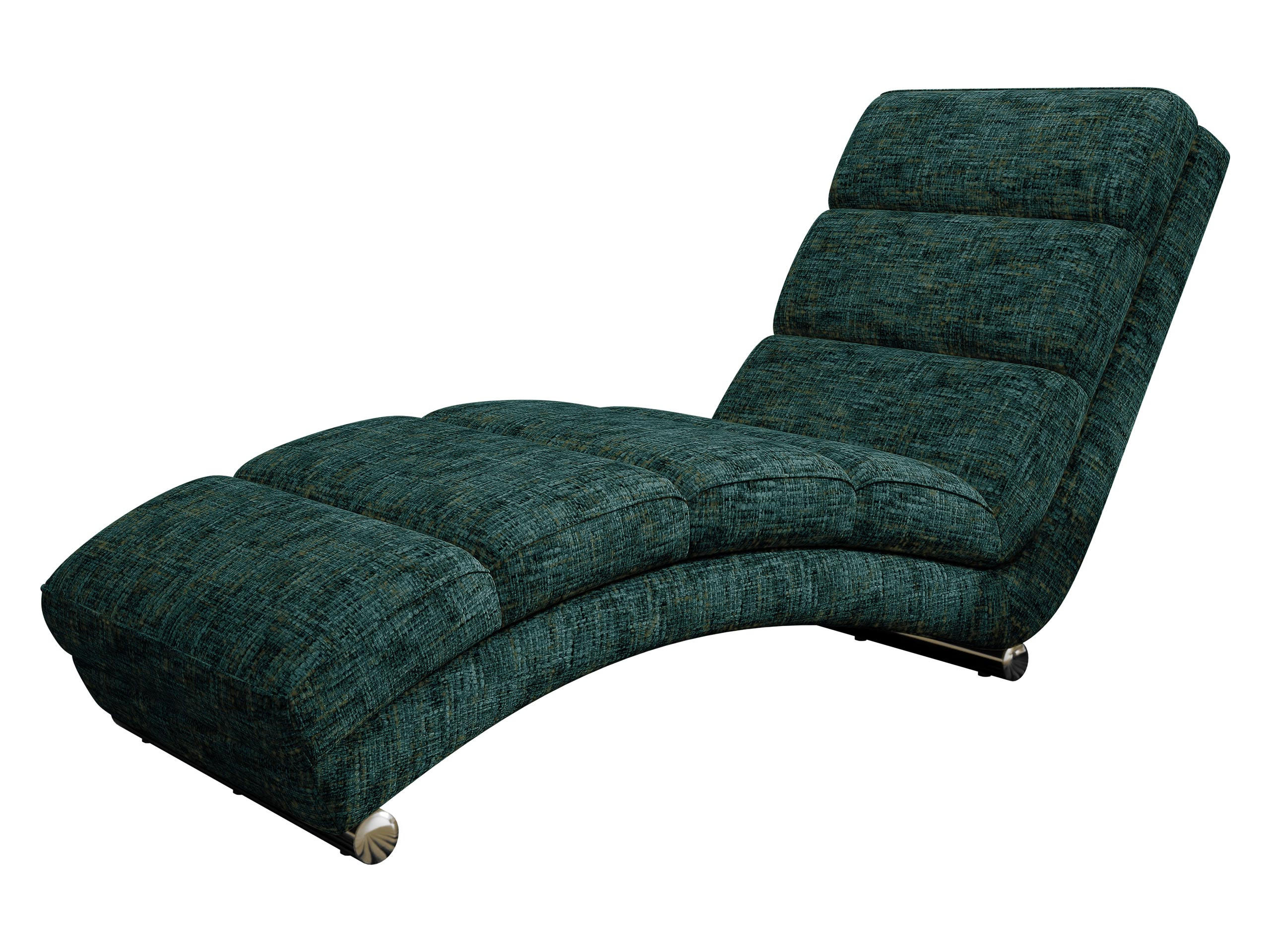 RELAXLIEGE Holiday Premium - Türkis/Chromfarben, Holz/Textil (62/84/180cm) - MIRJAN24