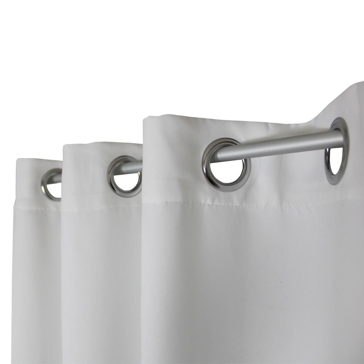 VERDUNKELUNGSVORHANG Ösen 140/145 cm Weiß - Weiß, Textil (140/145cm) - TiborTex