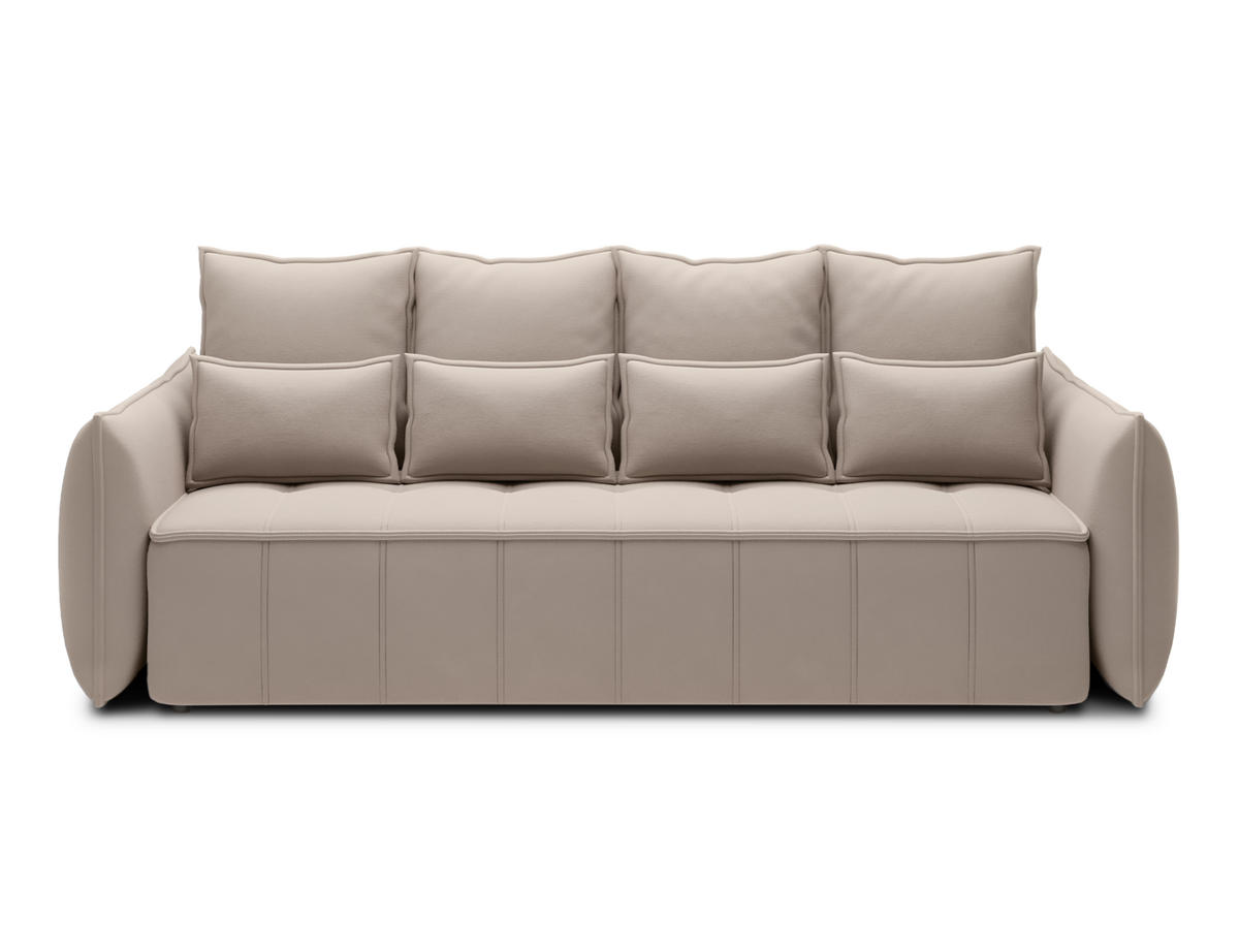 SCHLAFSOFA WELSH - Beige (SOLA 18) - Beige, Holzwerkstoff (242/94/106cm) - Möblo