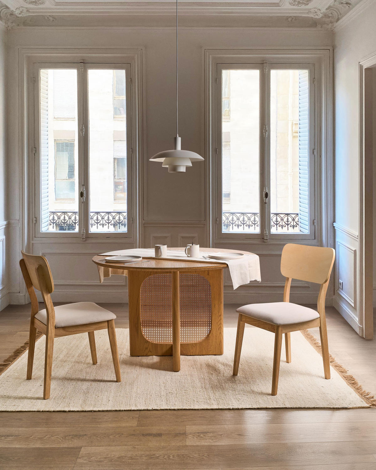 ESSZIMMERSTUHL 2er-Set Hellbraun Minier - Hellbraun/Beige, Holz (46/85/51cm) - Beliani