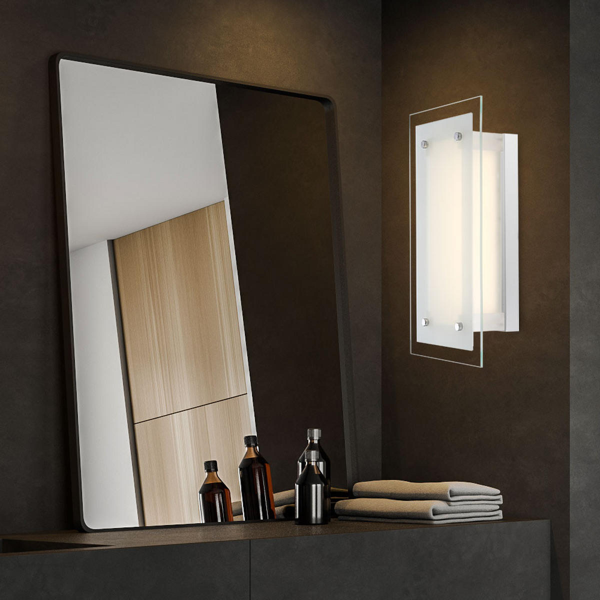 LED DECKENLEUCHTE Metall Glas Klar - Klar, Glas (36/19/9.7cm) - Globo Lighting