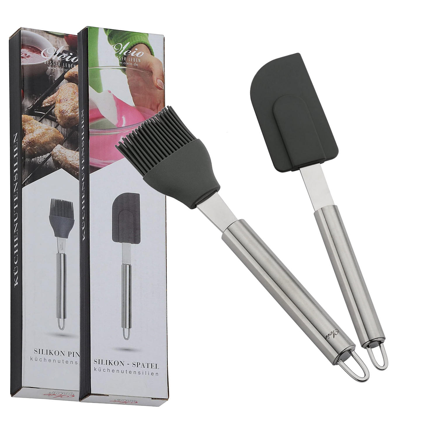 KÜCHENZUBEHÖR-SET 2-TEILIG - Schwarz, Kunststoff/Metall - Zayiko