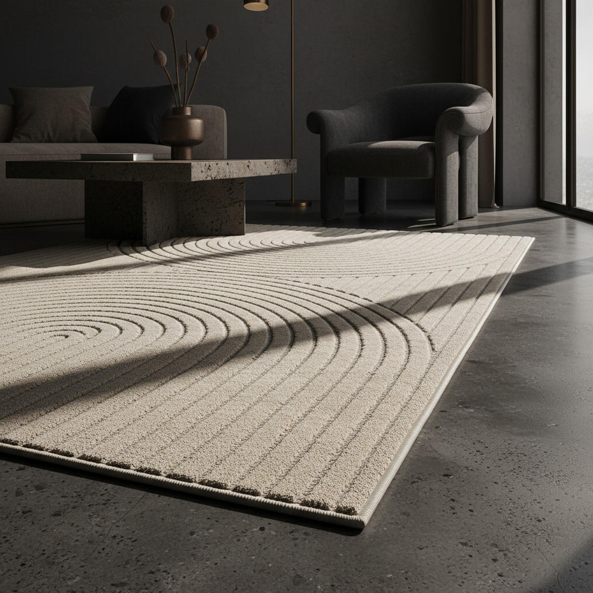 TEPPICH In-/Outdoor Kurzflor Skandi 3D-Design Polypropylen Balkon Creme Rechteckig 120x170 - Beige, Textil (120/170cm) - KADIMA DESIGN