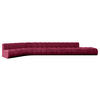 ECKSOFA modulares Sofa Brilo-L3 - 562x174x70 cm Bordeauxrot - Bordeaux, Holzwerkstoff/Textil (562/174cm) - ALTDECOR