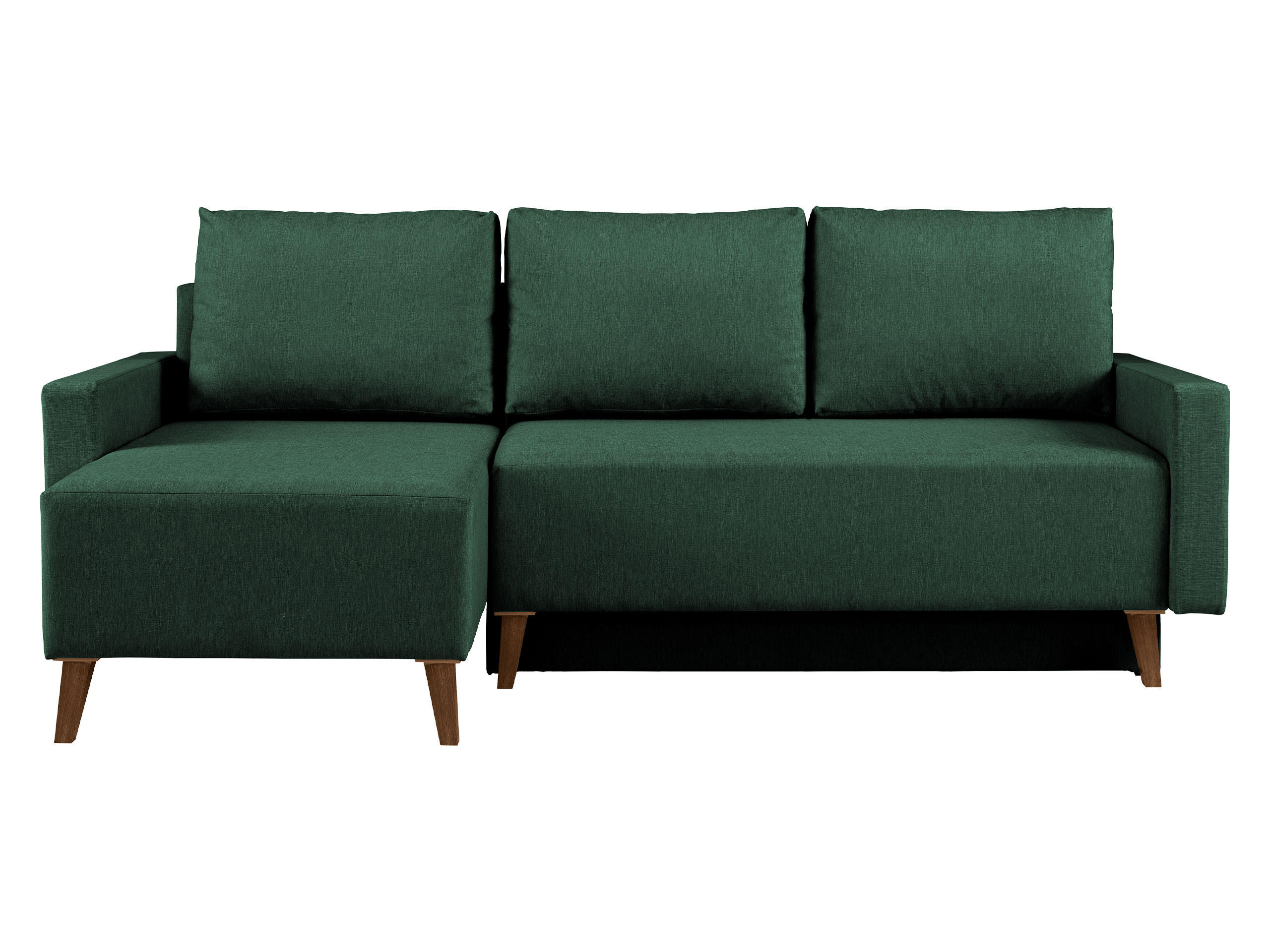 ECKSCHLAFSOFA Oviedo - Grün, Holz/Kunststoff (225/140cm) - MIRJAN24
