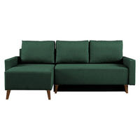 ECKSCHLAFSOFA Oviedo - Grün, Holz/Kunststoff (225/140cm) - MIRJAN24