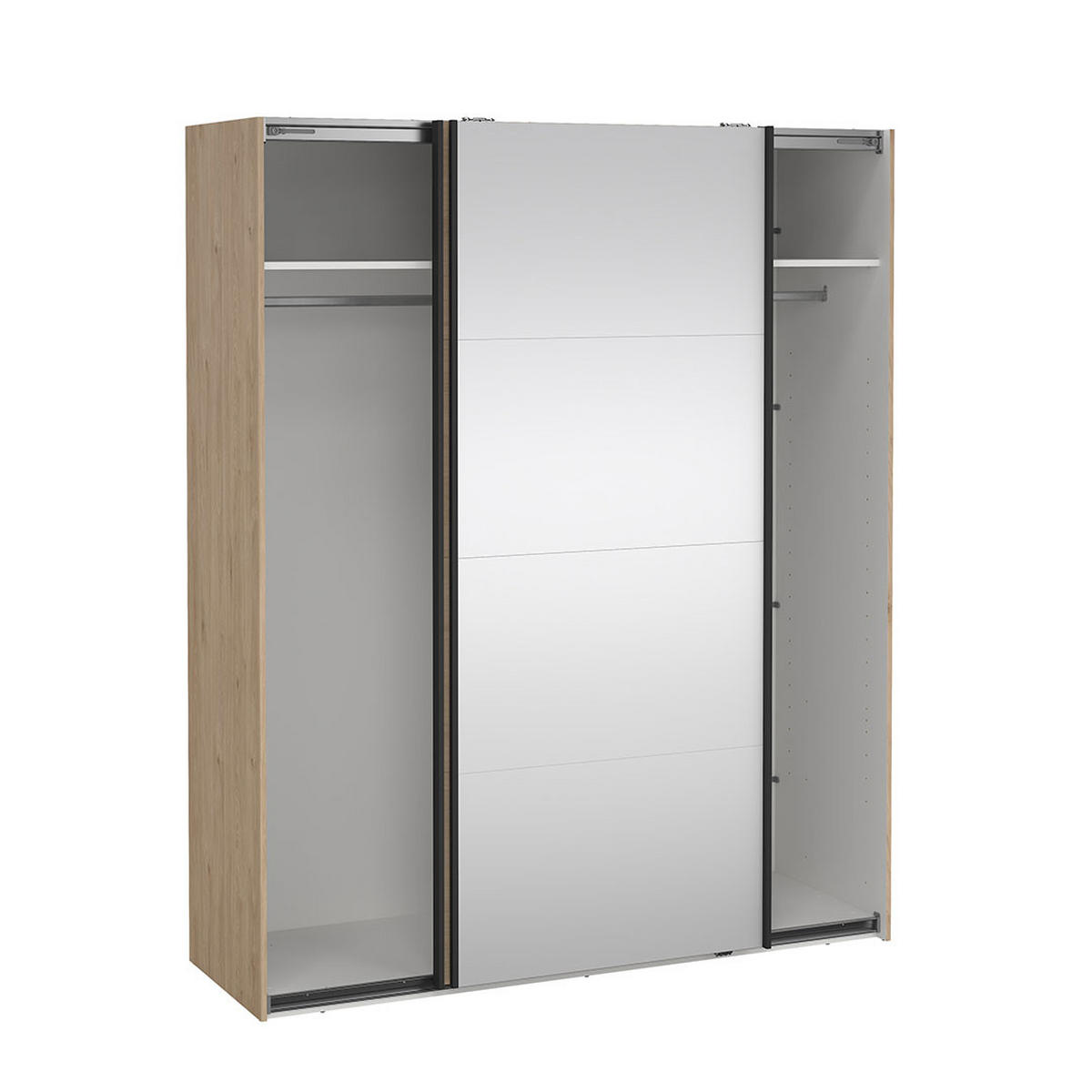 SCHIEBETÜRENSCHRANK, Bergamo, Eiche, Holzwerkstoff, 179 x 67 x 221 cm - Eichefarben, Holzwerkstoff (179/221/67cm) - ebuy24