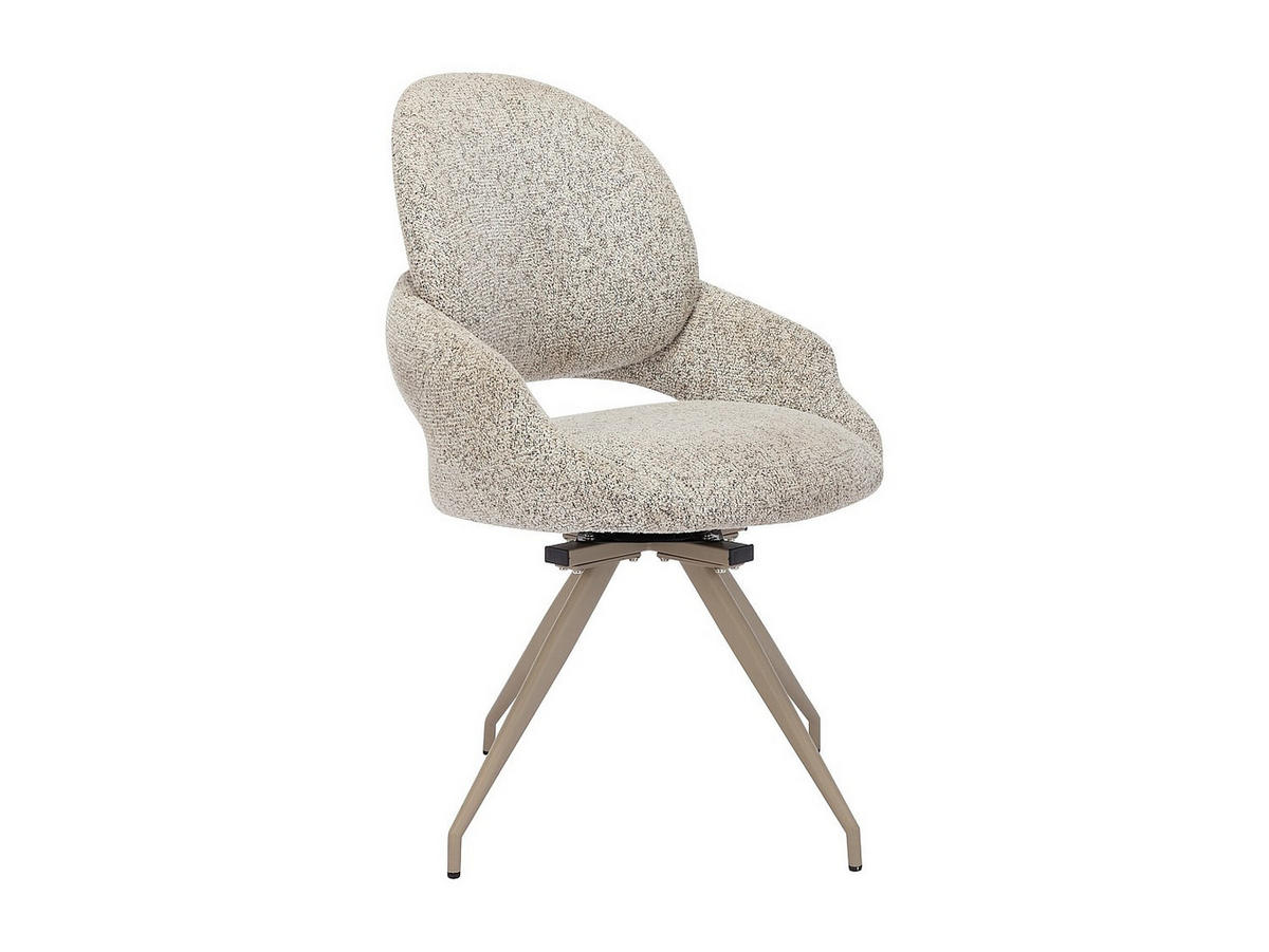 STUHL - 57cm x 59.5cm - Polyester - cremefarben - VALIANA - Creme, Textil (57/92/59.5cm) - Vente-Unique