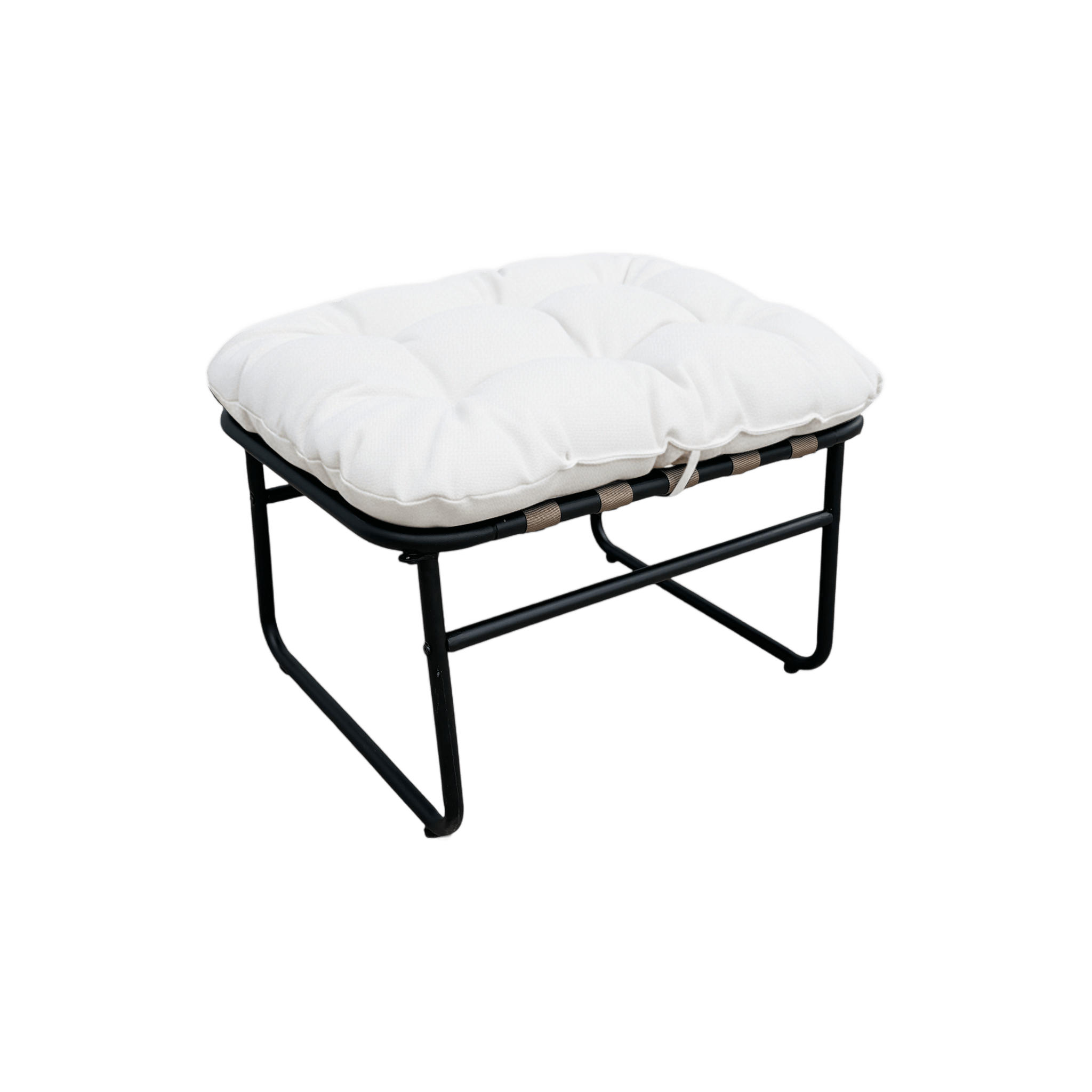 FUSSHOCKER Weiß 63/47/45 cm - Weiß, Metall (63/45/47cm) - Mobili Rebecca