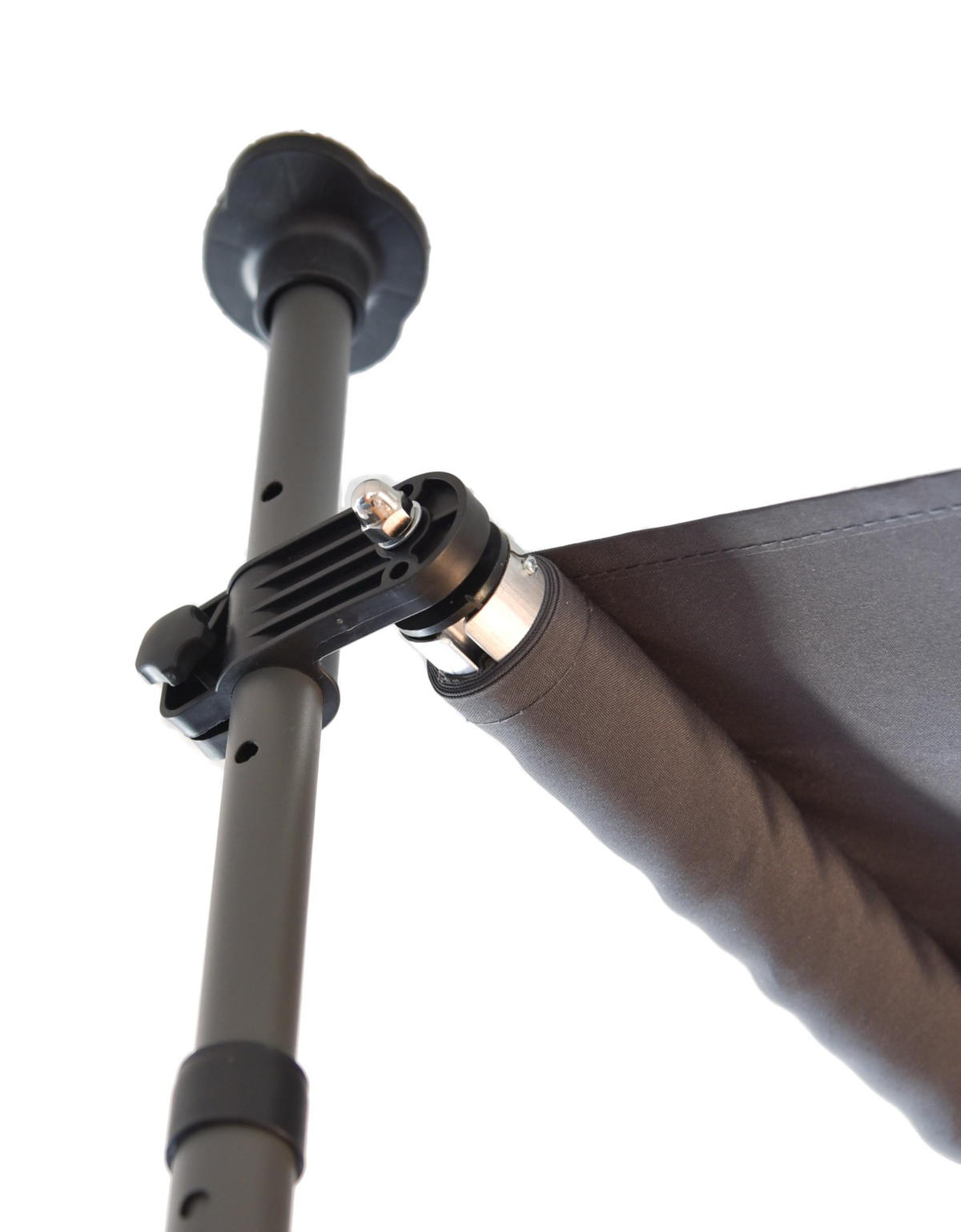 KLEMMMARKISE Schrabo 300cm Ohne Bohren Höhenverstellbar Dunkelgrau - Dunkelgrau, Kunststoff (300/309/120cm) - DELUKE