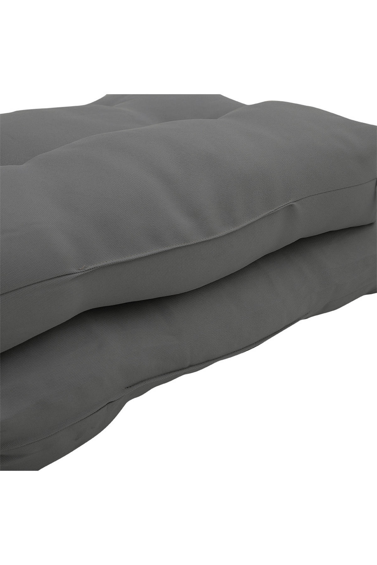 GARTENSTUHLAUFLAGE aus Polyester in Dunkelgrau mit tiefer Sitzfläche für Innen- und Außenmöbel 110 cm L x 50 cm - Dunkelgrau, Textil (50/110cm) - Livingandhome