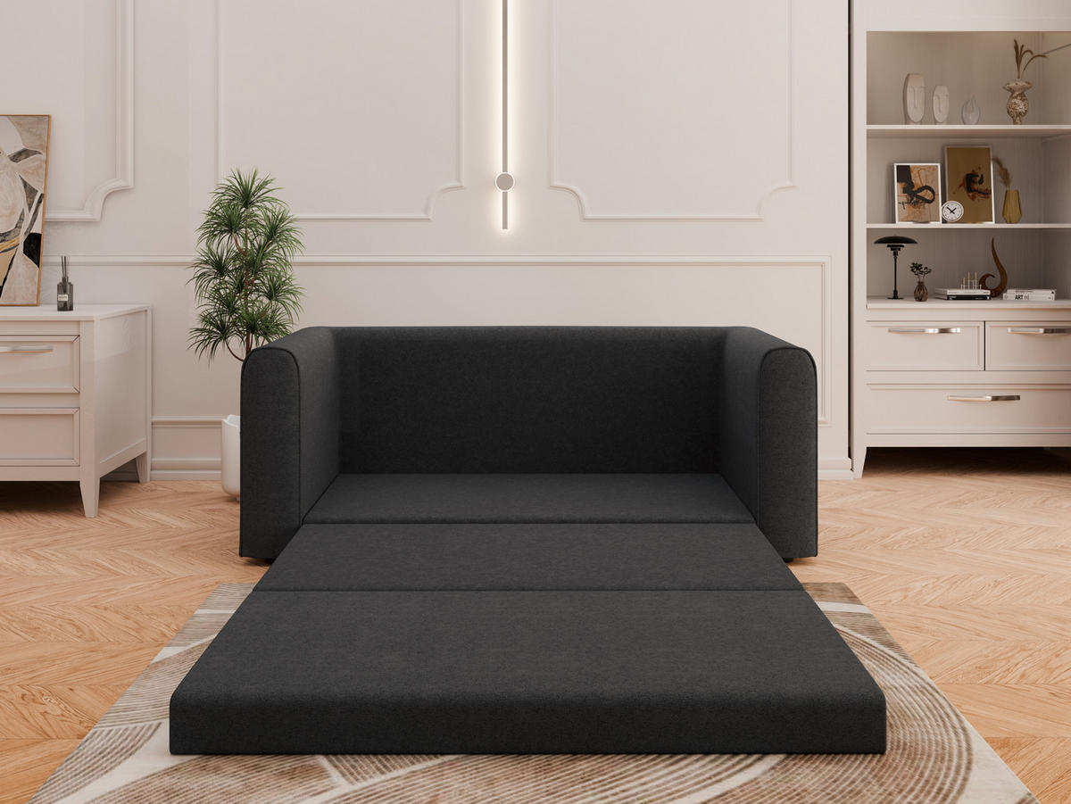 SCHLAFSOFA Arelis Schlafsofa mit Bettfunktion, dunkelgrau - Dunkelgrau, Holz (160/78/69cm) - Panda Möbel