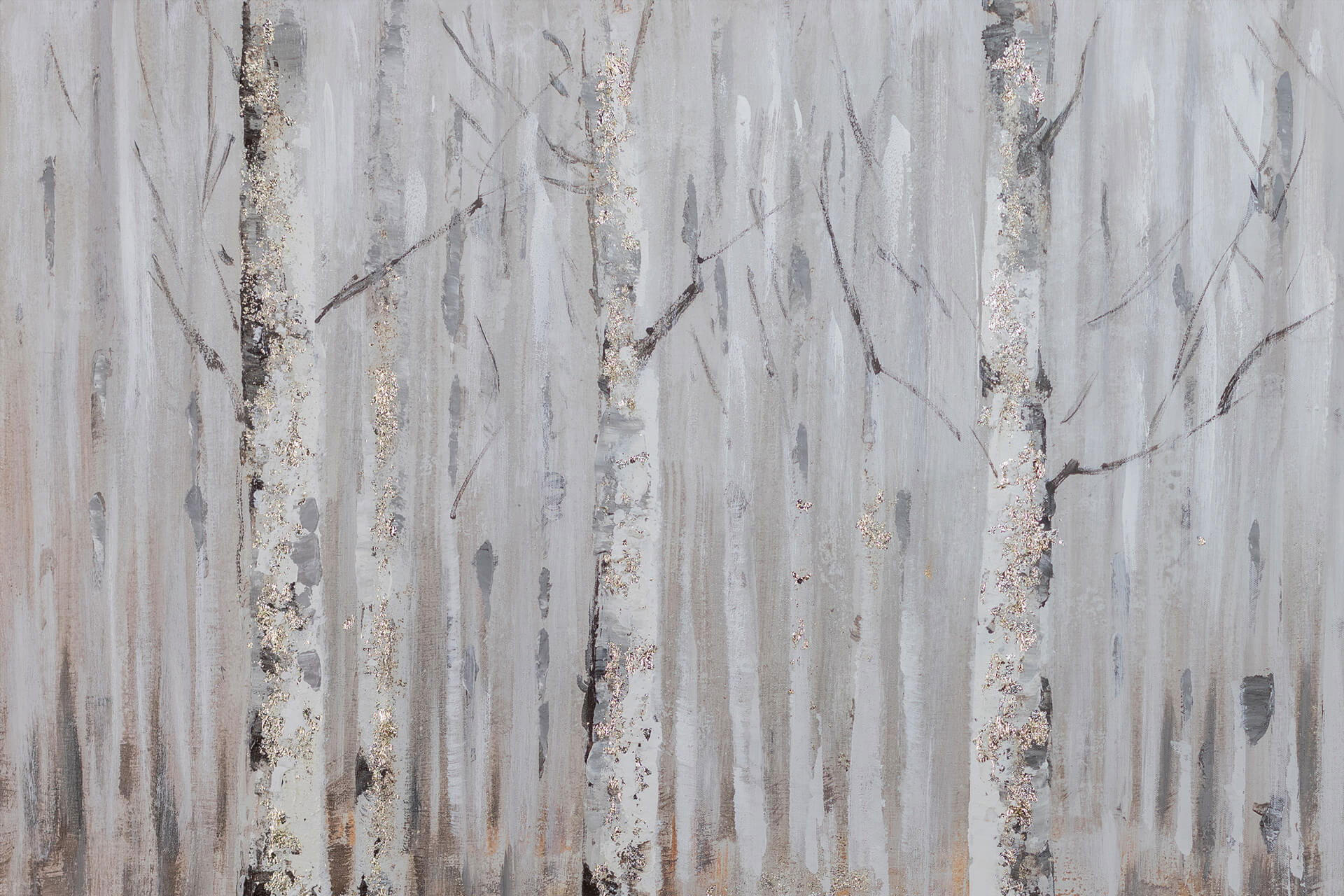 ACRYLBILD HANDGEMALT 120/80 cm - Weiß/Braun, Holz/Textil (1.8/80cm) - KUNSTLOFT