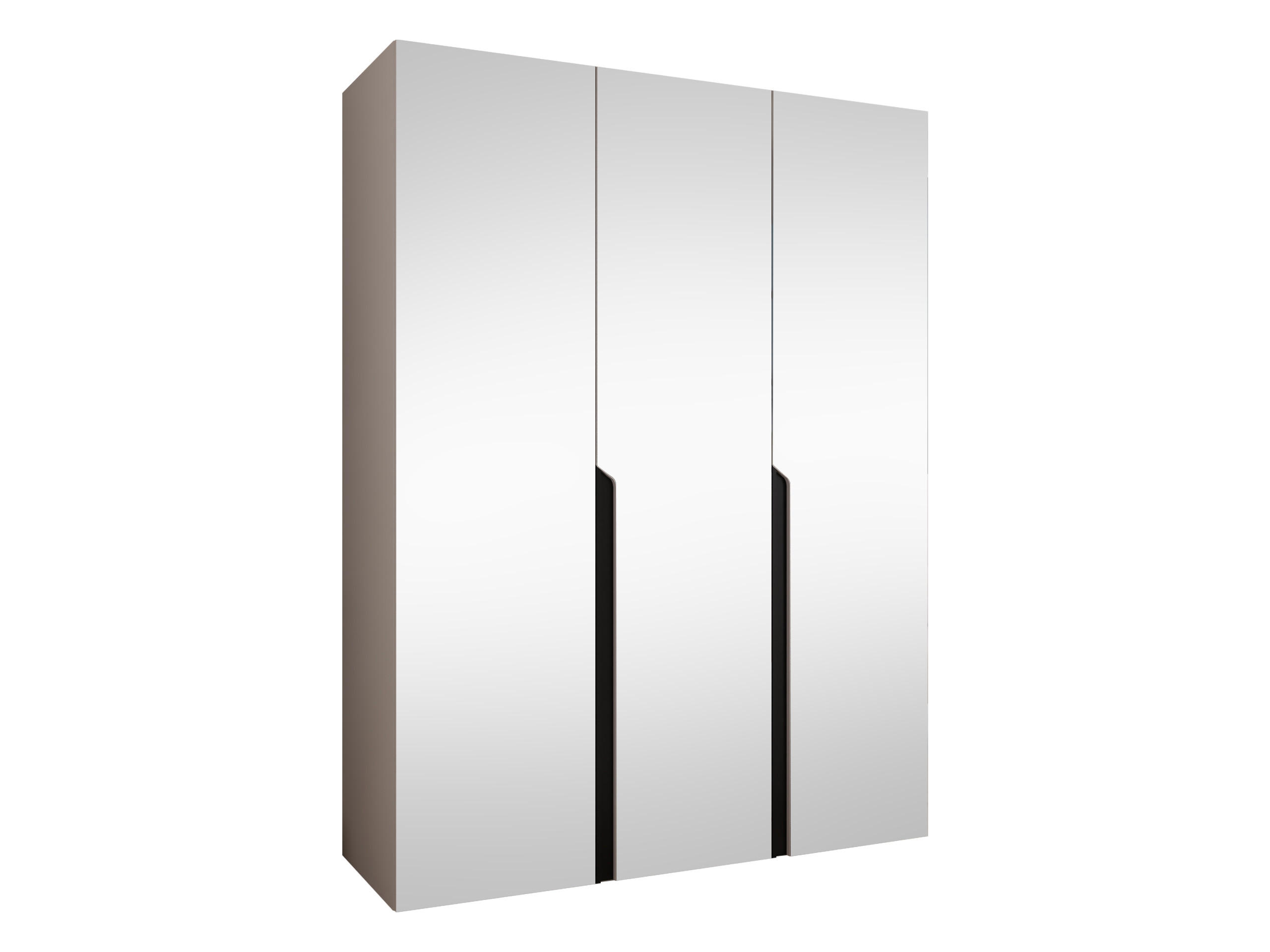 DREHTÜRENSCHRANK Mila III 150 - Kaschmir/Schwarz, Holzwerkstoff/Kunststoff (150/202/52cm) - MIRJAN24