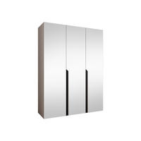 DREHTÜRENSCHRANK Mila III 150 - Kaschmir/Schwarz, Holzwerkstoff/Kunststoff (150/202/52cm) - MIRJAN24