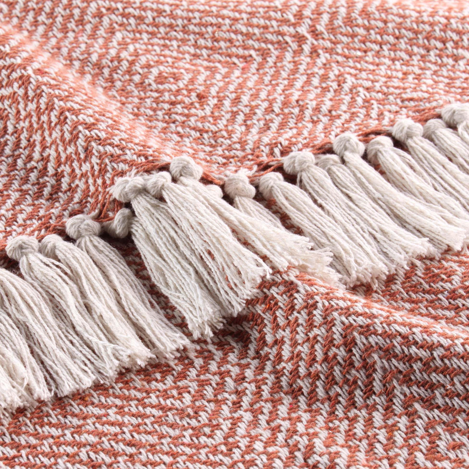 TAGESDECKE Louisette 125/150 cm - Terracotta, Naturmaterialen (125/150cm) - Douceur d´intérieur