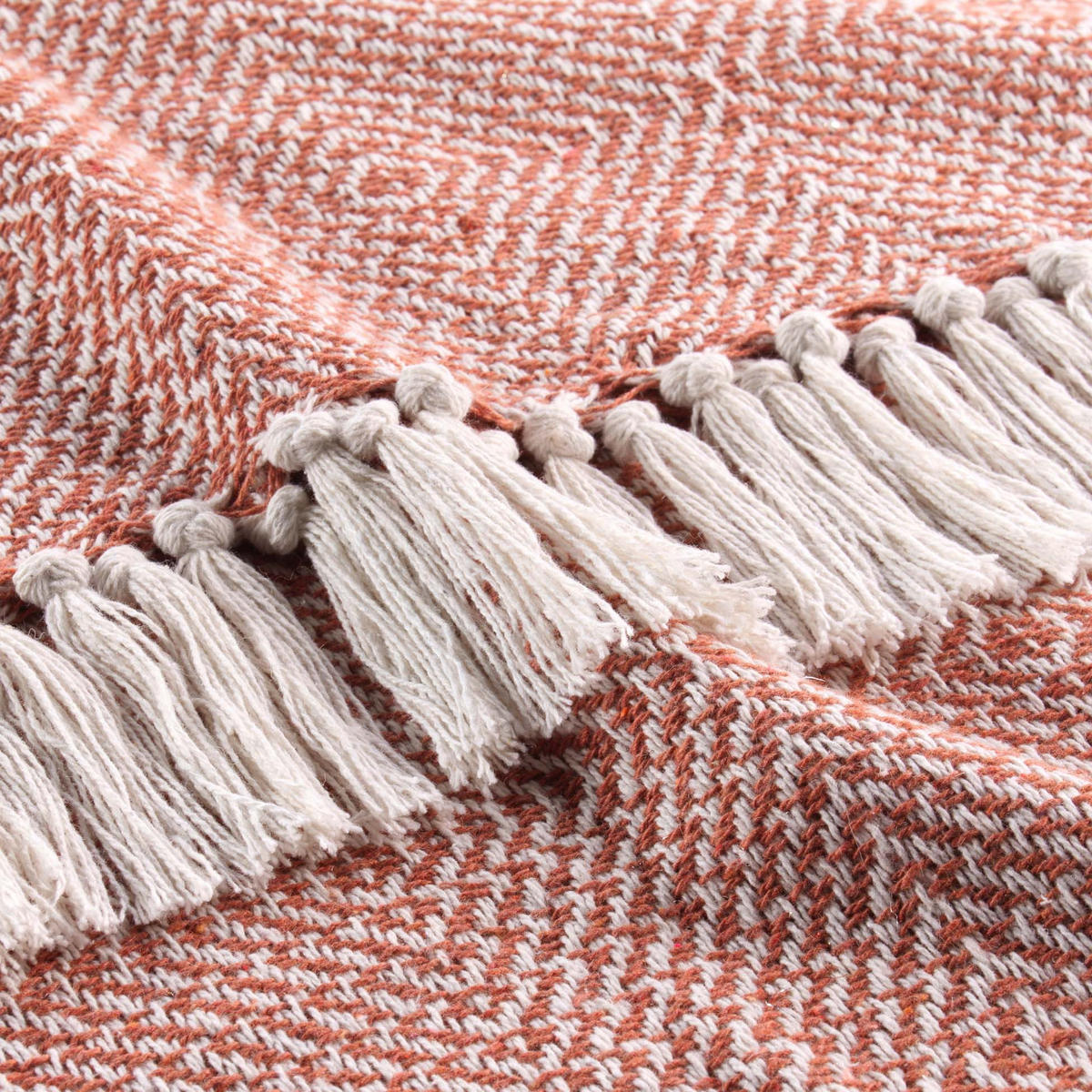TAGESDECKE Louisette 125/150 cm - Terracotta, Naturmaterialen (125/150cm) - Douceur d´intérieur