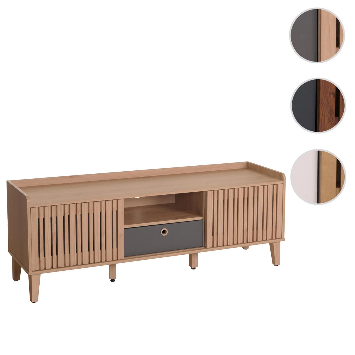 TV-RACK Beige - Beige, Holz (150/56/40cm) - MCW