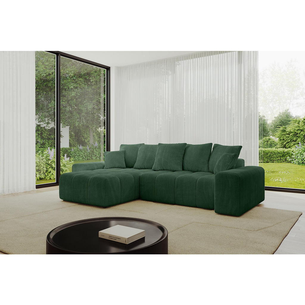 Thumbnail - Altdecor Ecksofa, Grün, Textil, 4-Sitzer, L-Form, 290x175 cm, Wohnzimmer, Sofas & Couches, Wohnlandschaften, Ecksofas