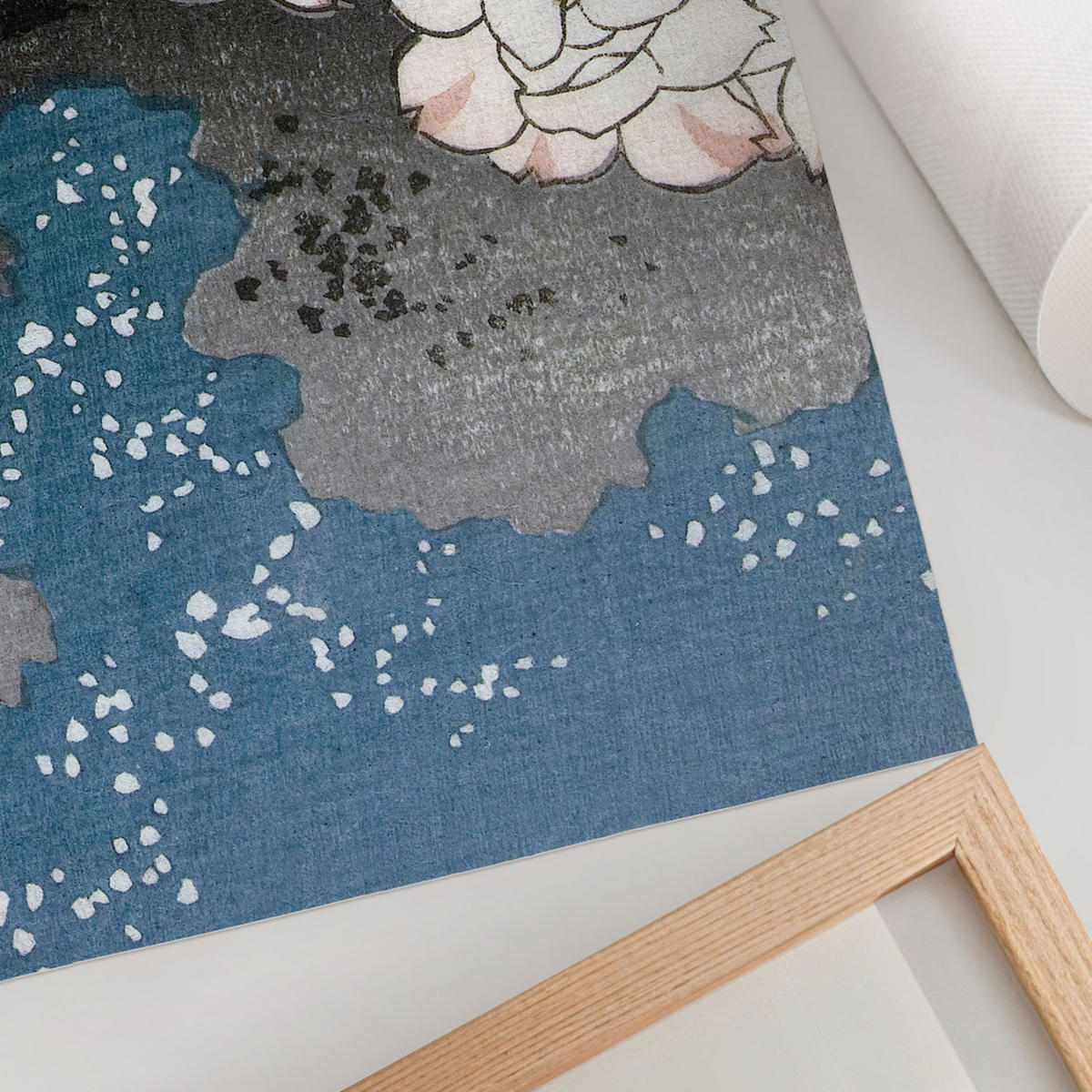 POSTER - 84x59 cm (A1) - Utagawa Hiroshige - Kirschblüten - Weiß, Textil (84/59.4/0.1cm) - TULUP