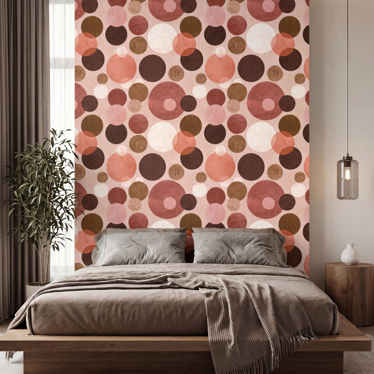 TAPETE - Kreise - Modern - Farbenfroh - 200x280 cm - Multicolor, Papier (200/280cm) - OnlyWow