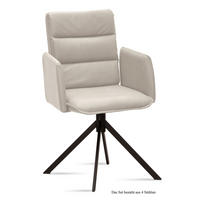 ARMLEHNSTUHL (4er-Set) Dulci 52x92x60 Schwarz/Natur - Schwarz/Naturfarben, Kunststoff (60/92/52cm) - 58aufmkessel