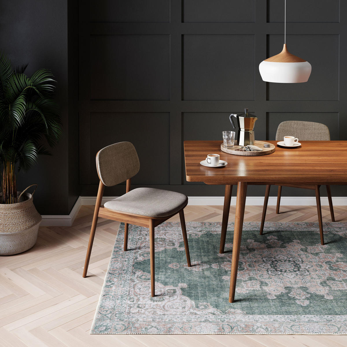 FLACHWEBETEPPICH Orion - Grün, Textil (60/240cm) - Kukoon Rugs