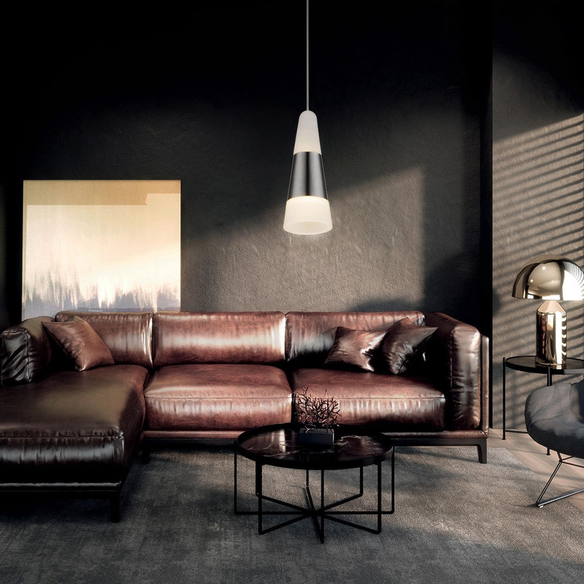 LED HÄNGELEUCHTE Friso nickel matt Weiß 2er Set - Weiß, Metall (12/12/100cm) - Globo Lighting