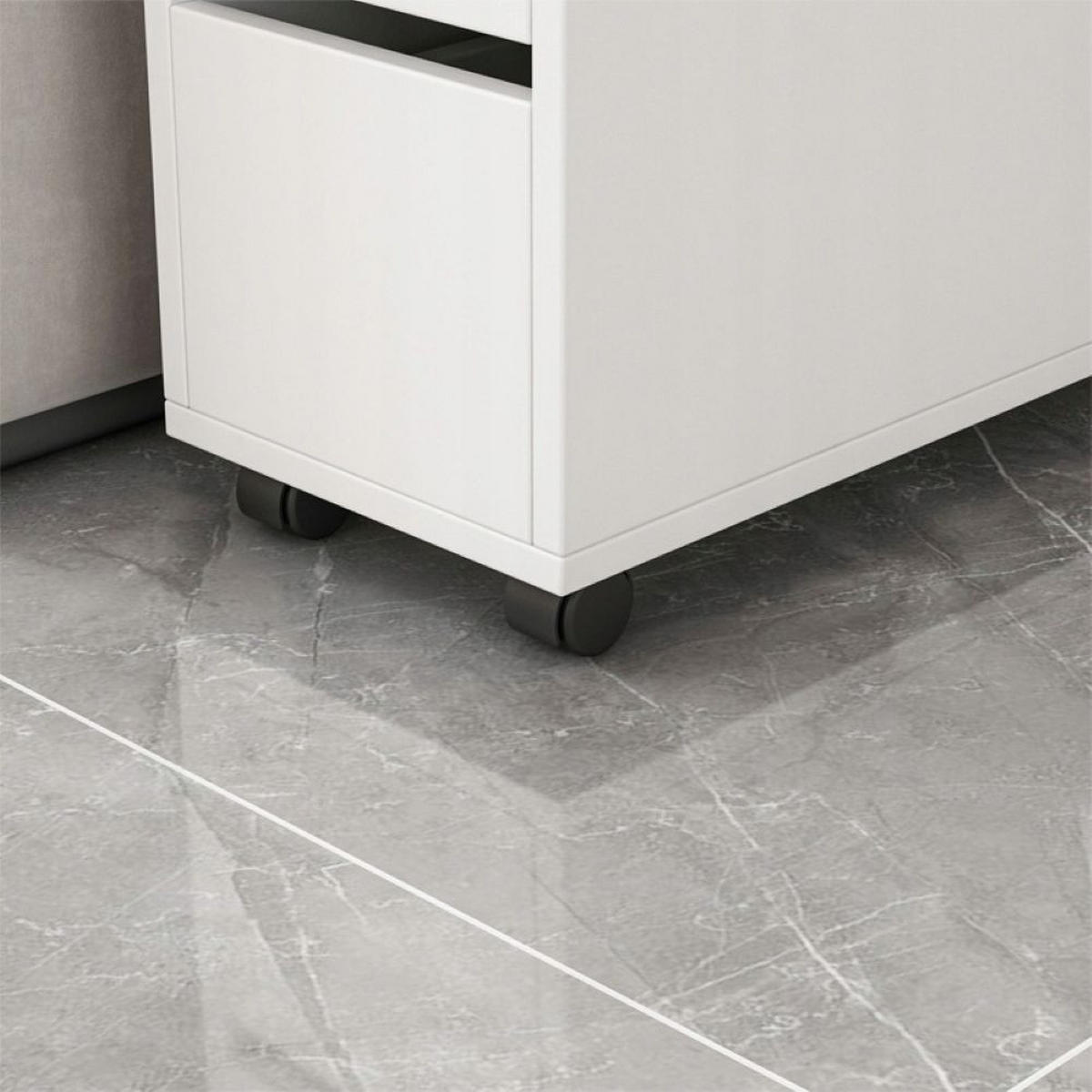 ROLLSCHRANK, weiß 65/23/82 cm - Weiß, Holzwerkstoff (85/10/72cm)