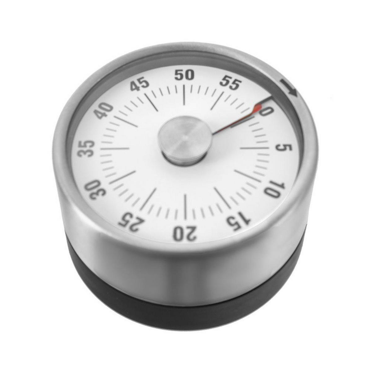 KÜCHENTIMER Silber Schwarz - Silberfarben, Metall (6/3.5/6cm) - Orion 