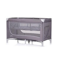 REISEBETT Ariel grau dunkelgrau 2 Ebenen, Tragetasche, Seiteneingang, Seitentasche - Grau, Kunststoff (60/120cm) - Chipolino