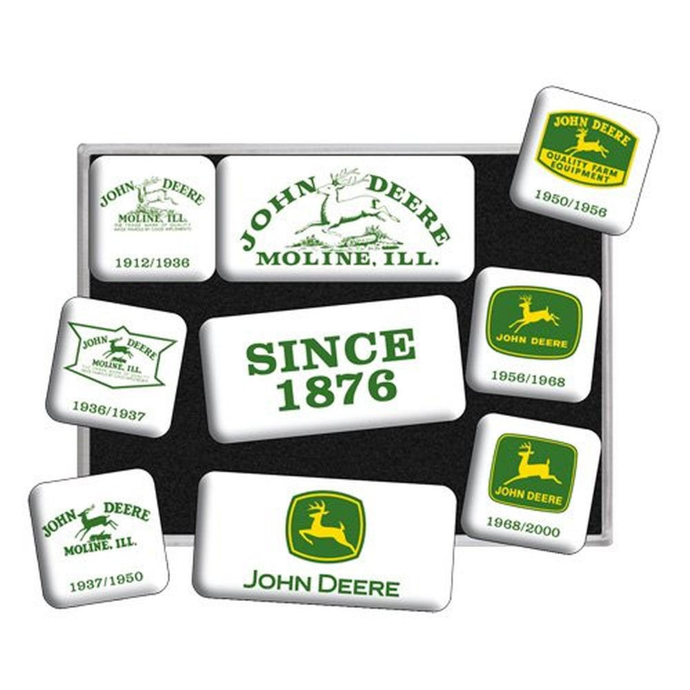 MAGNETSET 9-teilig John Deere Since 1876 - Multicolor, Metall (9/7/2cm) - Nostalgic-Art