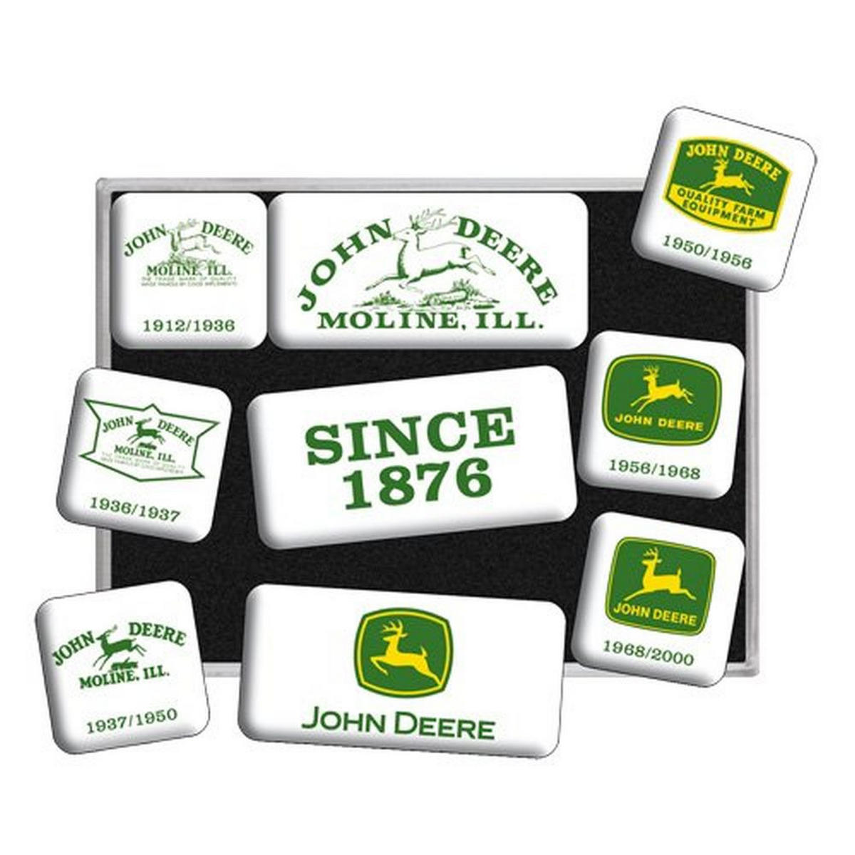 MAGNETSET 9-teilig John Deere Since 1876 - Multicolor, Metall (9/7/2cm) - Nostalgic-Art