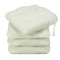 STUHLKISSEN, 4er-Set, 55% Baumwolle, 45% Polyester - Creme, Textil (38/38/6cm) - Zollner