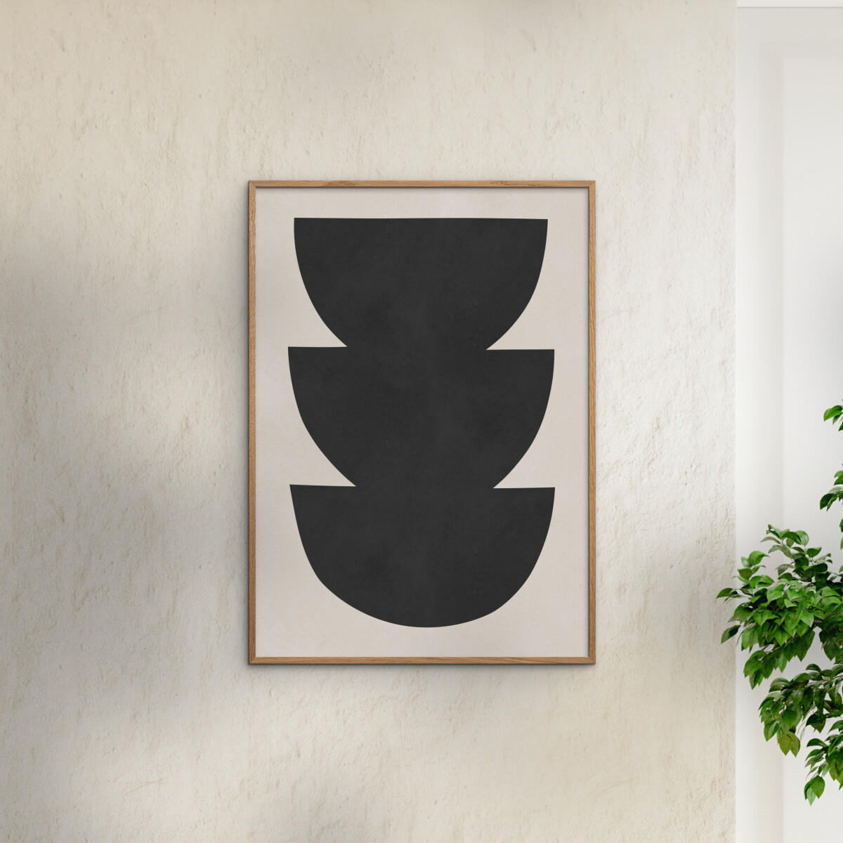 POSTER Vitor Costa - Black expressive form 6 - Schwarz, Papier (30/40/0.1cm) - Poster&Frame