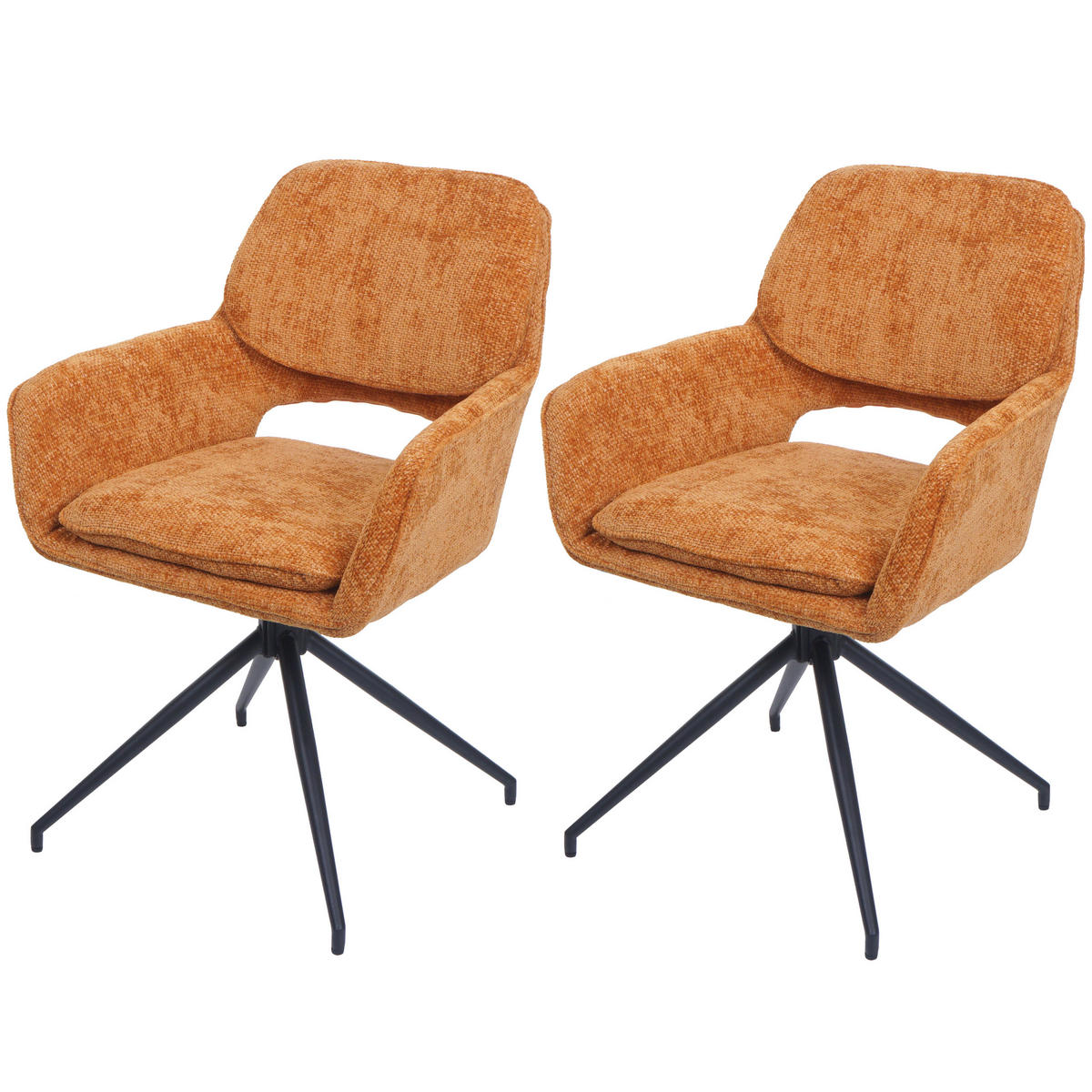 ESSZIMMERSTUHL Orange 2er-Set - Orange, Textil (57/86/61cm) - MCW