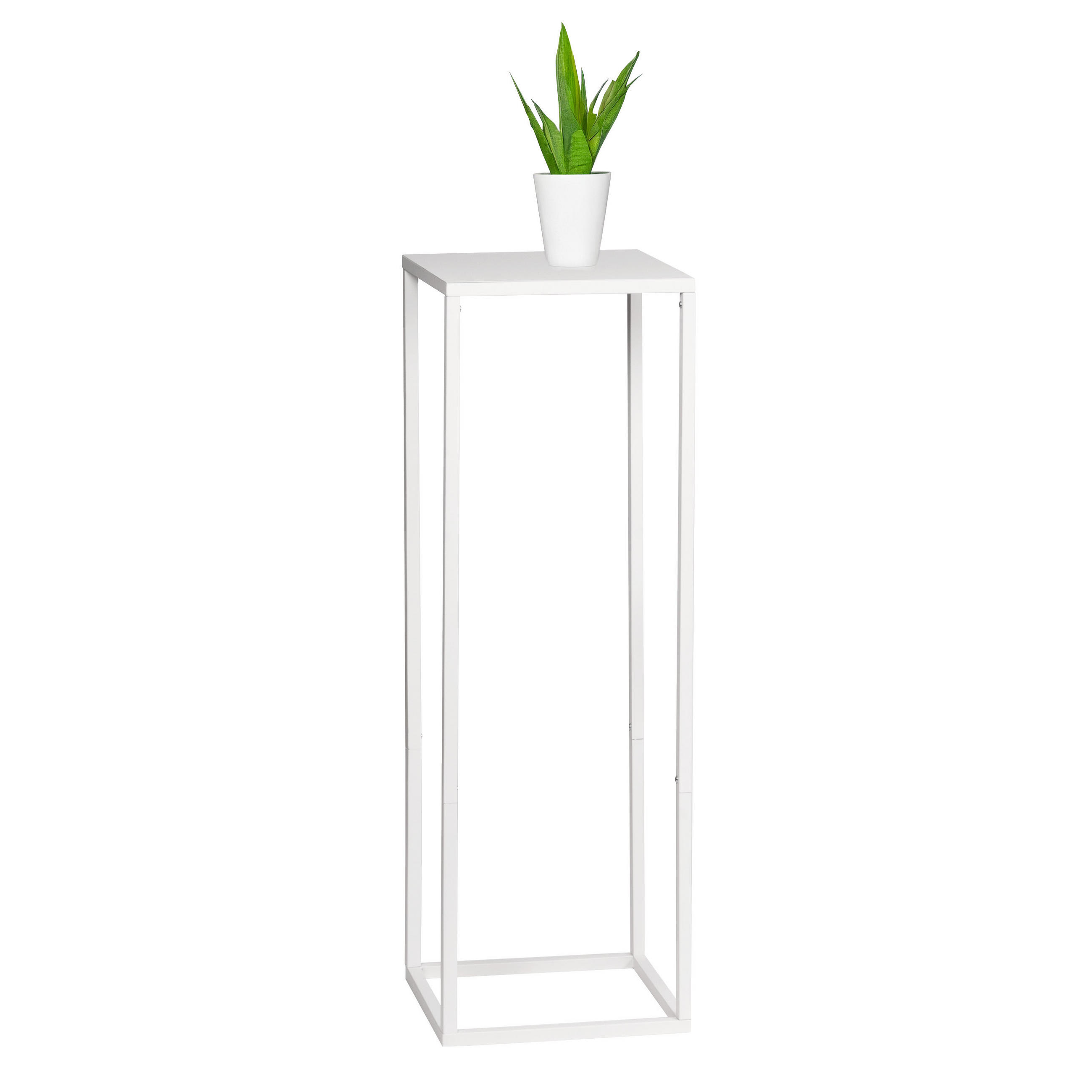 BLUMENHOCKER, Metall, weiß - Weiß, Metall (30/30/90cm) - bremermann