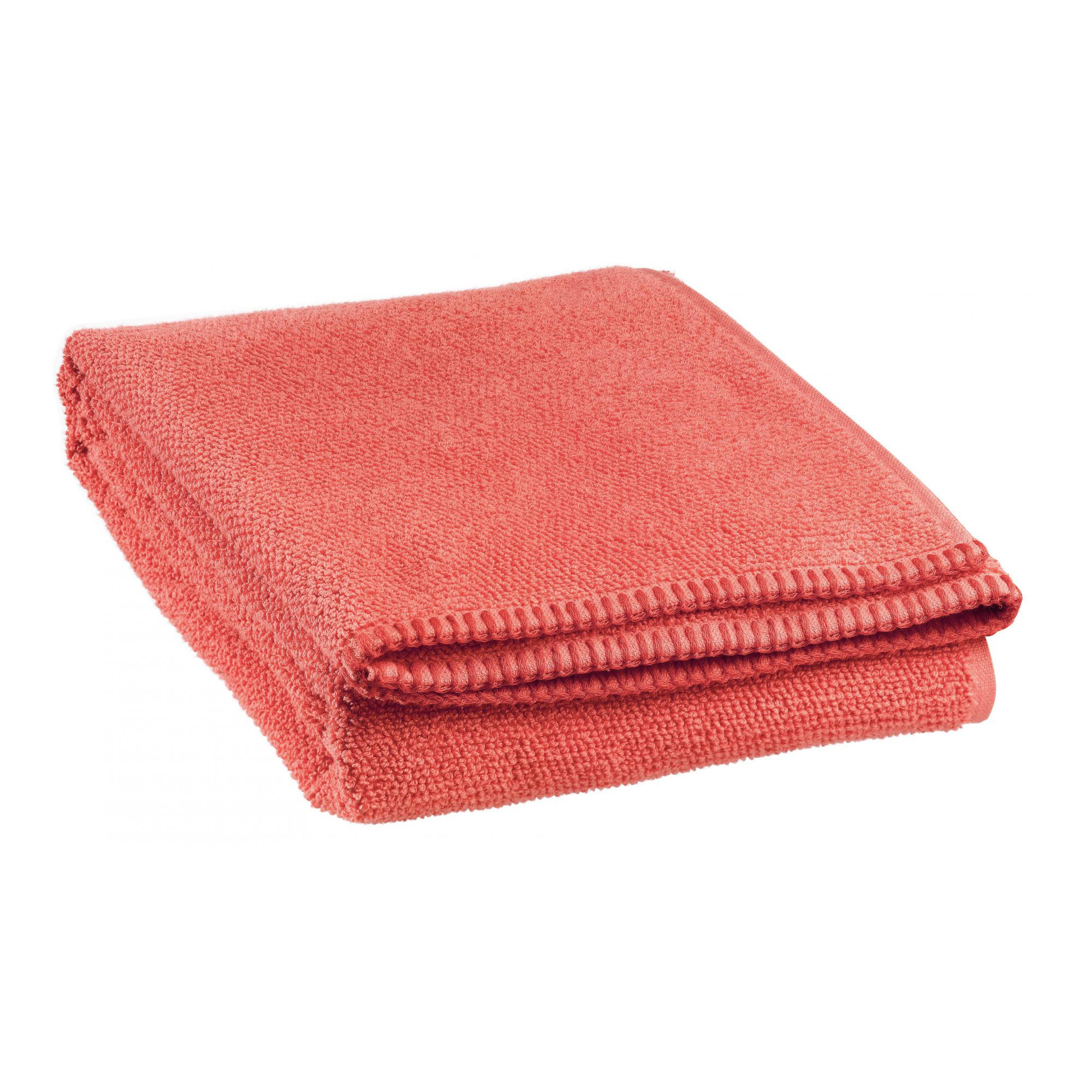DUSCHTUCH Bora korallenrot 70 x 130 cm - Dunkelrosa, Textil (70/130cm) - Vivaraise