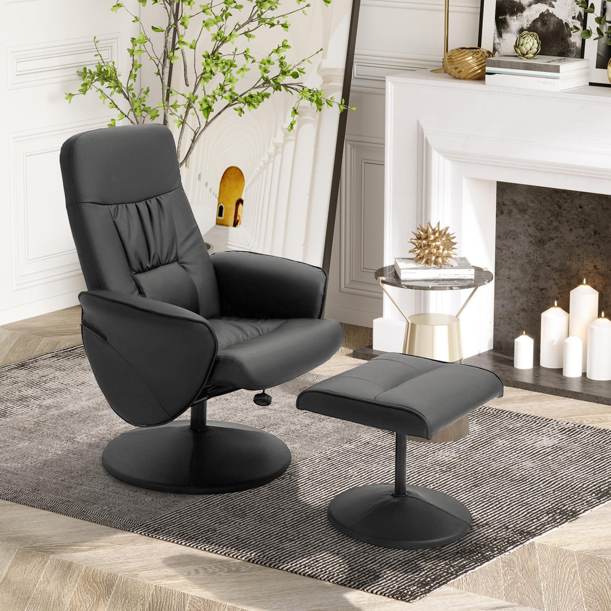 RELAXSESSEL DE-17366 Schwarz - Schwarz, Metall (81/101/76cm) - ComfortXL