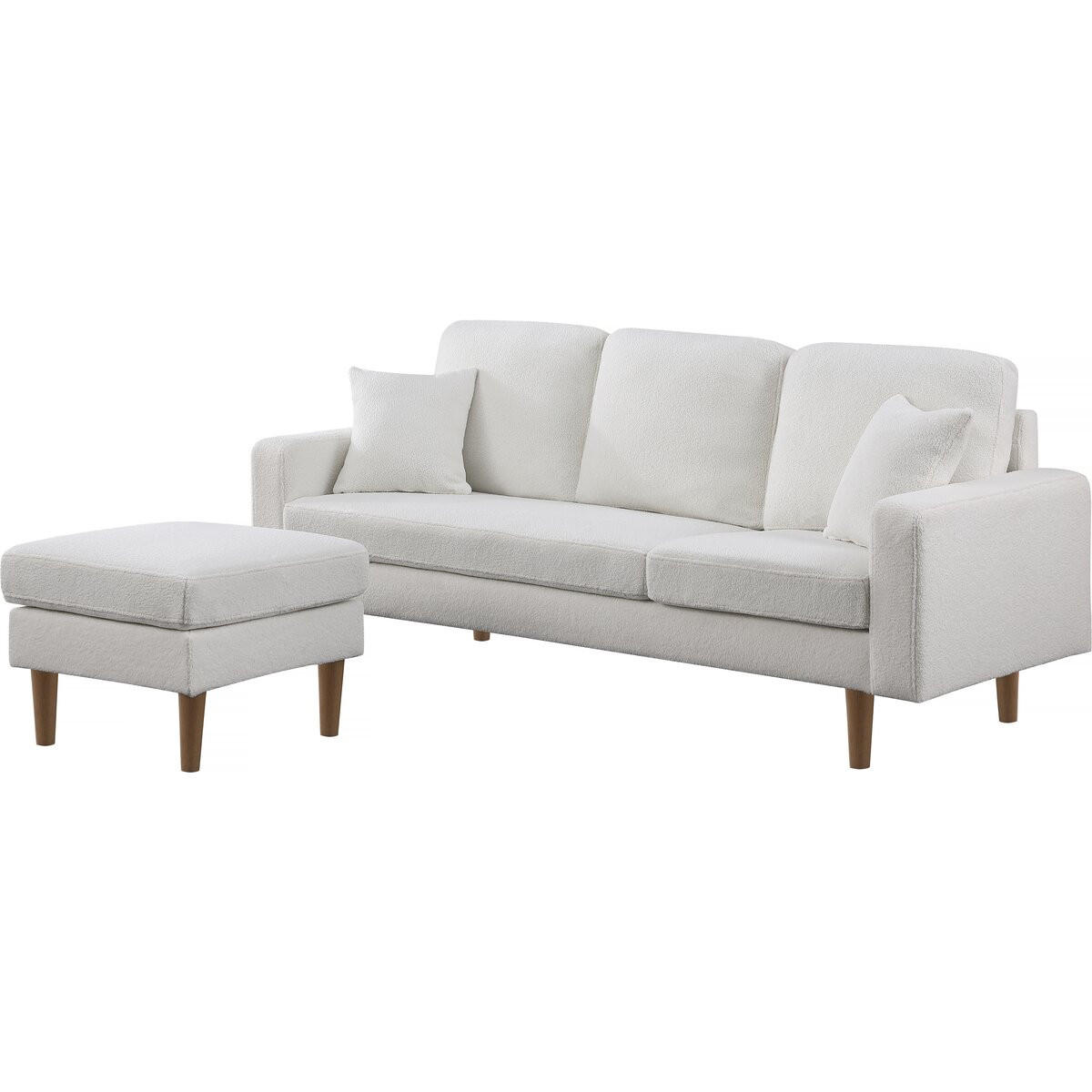 ECKSOFA gabby weiss - Weiß, Textil (75/194cm) - Habitat Garten
