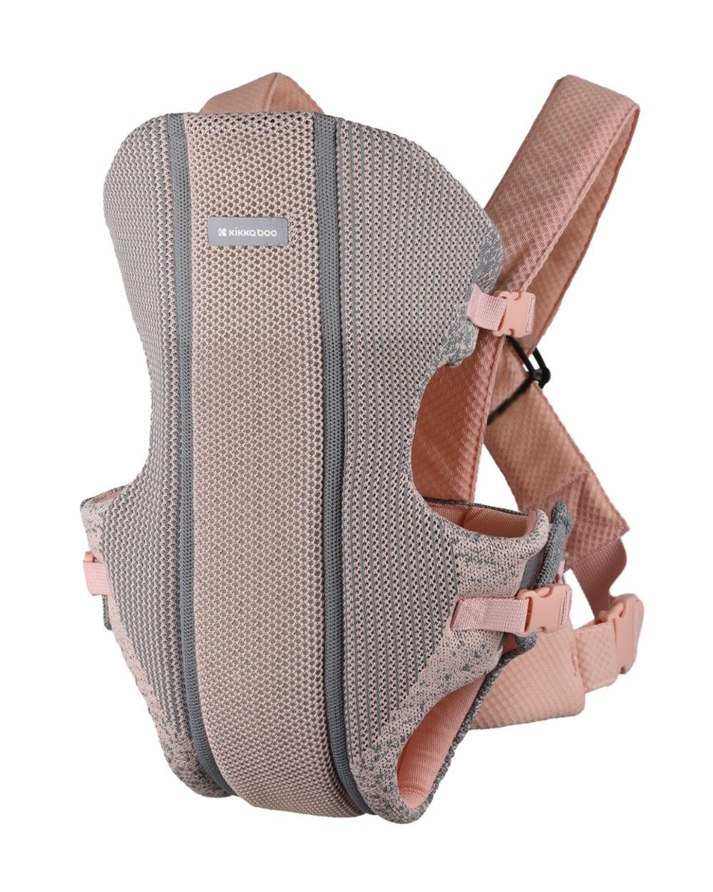 BABYTRAGE Gwen Fly rosa Strickstoff, Bauchtrage, Rückentrage, Cross-Body-Sicherung, 9 kg - Rosa, Textil (22/10/32cm) - Kikka boo