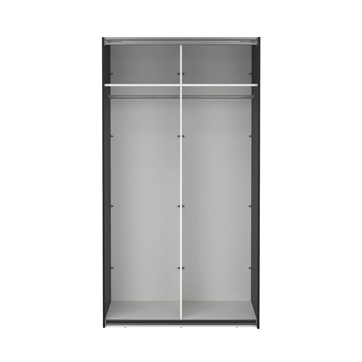 SCHIEBETÜRENSCHRANK, Catania, Schwarz, Holzwerkstoff, 119 x 67 x 221 cm - Schwarz, Holzwerkstoff (119/221/67cm) - ebuy24
