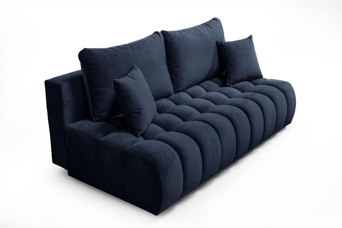 SCHLAFSOFA Nina - Dunkelblau, Holzwerkstoff/Textil (200/96/107cm) - Fun Möbel