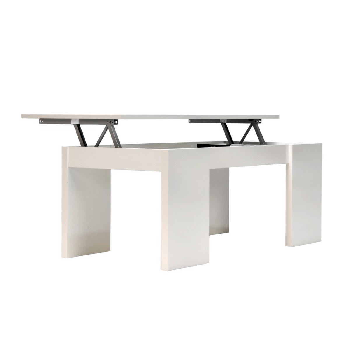 COUCHTISCH Klapptisch NEWTON 100x50cm / Weiß - Weiß, Holzwerkstoff (100/50/43cm) - Weber Industries