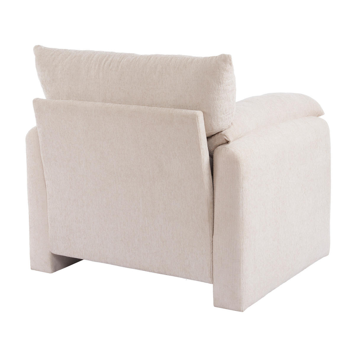 SESSEL mit Armlehnen 96 x 82 x 84 cm Chenille Beige - Beige, Holzwerkstoff (82/84/96cm) - Meubliv